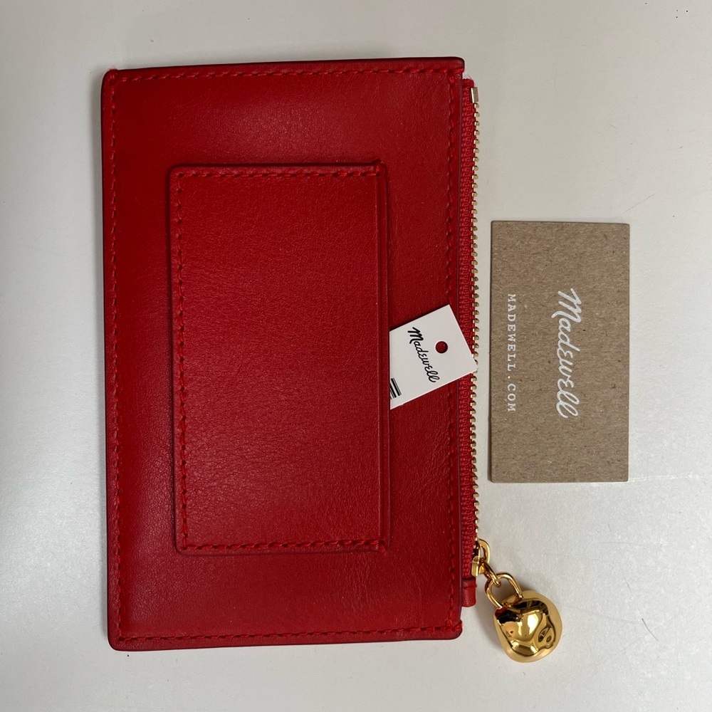 Madewell Red Leather Key & Card Holder